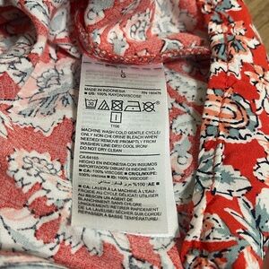 Old Navy Red Floral Blouse